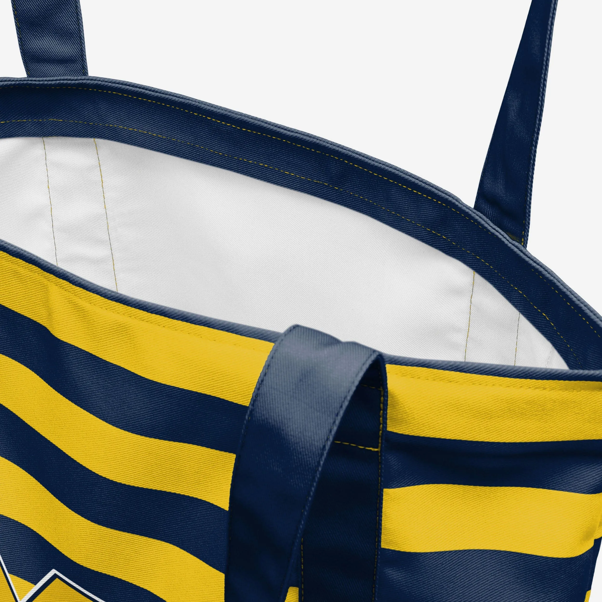 Michigan Wolverines Team Stripe Canvas Tote Bag