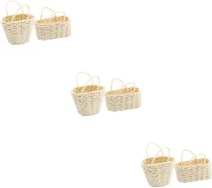 Milisten 10pcs Miniature Woven Basket Dollhouse Decor Realistic Rattan Adornments for Mini House Accessories Chic Lightweight Design for Creative Play and Decoration