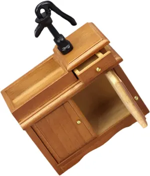 Milisten Doll House Miniature Furniture 1:12 Scale Mini Wash Basin Cabinet for Dollhouses