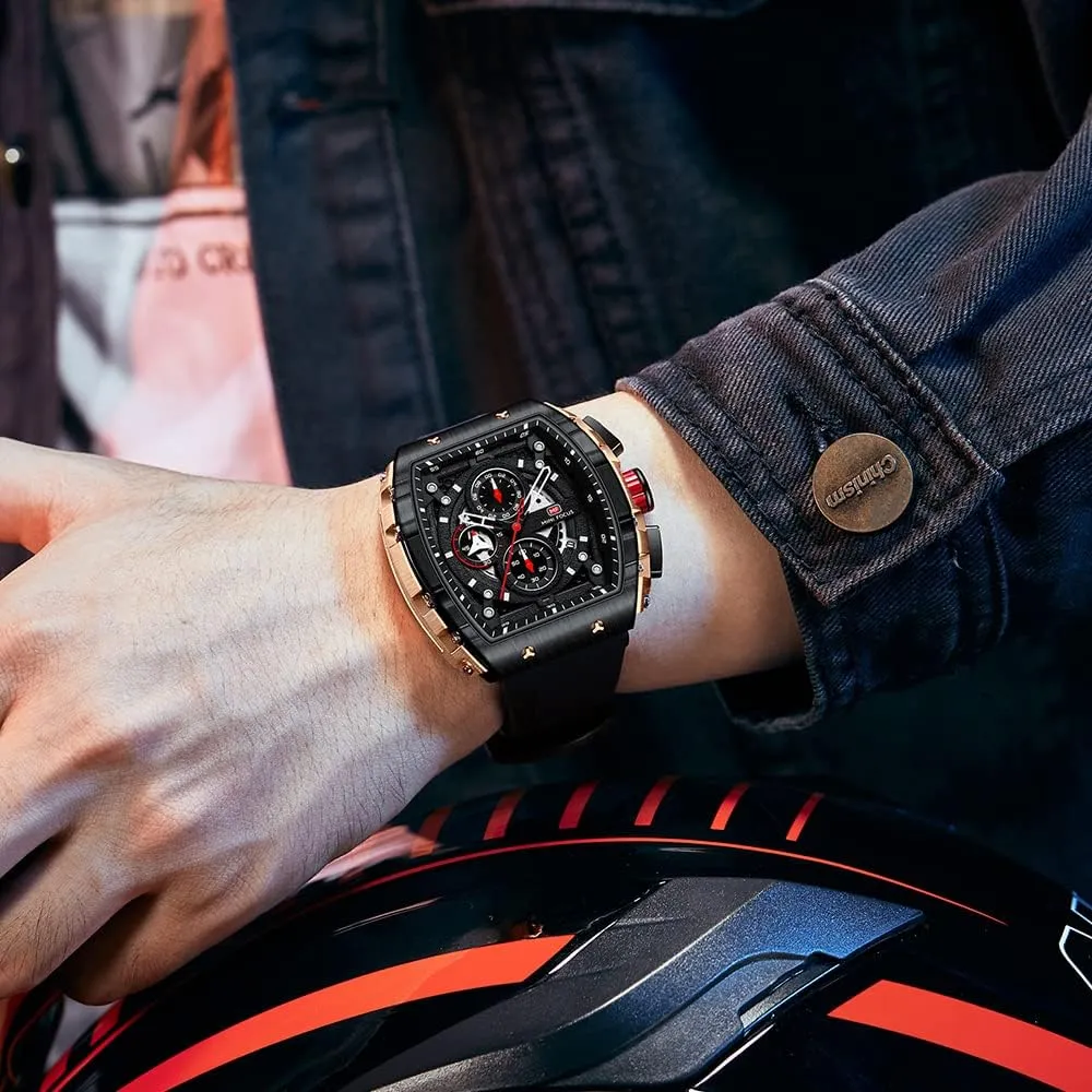 Mini Focus Men's Watch Fashion Sport Wrist Watches (Chronograph/Waterproof/Luminous/Calendar) Silicon Strap Quartz Watch for Men