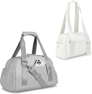 Mini Gym Bag Cream  Small Gym Bag Gray