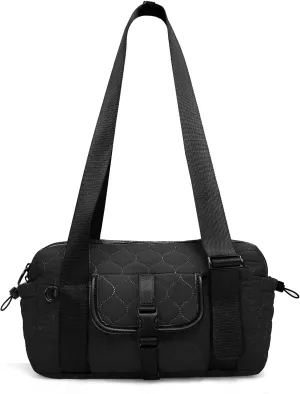 Mini gym bag for Women Waterproof Travel Duffle Bag Tote bag with Wet Compartments Small Workout Sport Bag for Girls (Black)