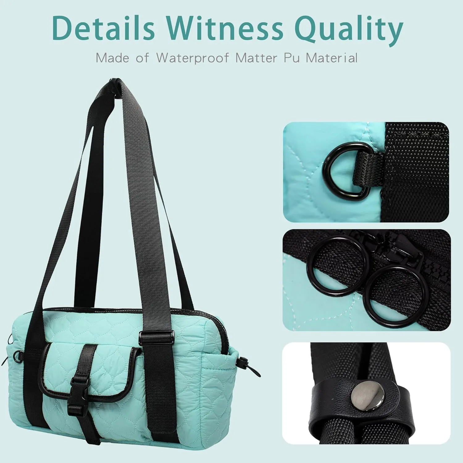 Mini gym bag for Women Waterproof Travel Duffle Bag Tote bag with Wet Compartments Small Workout Sport Bag for Girls (Blue)