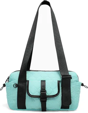 Mini gym bag for Women Waterproof Travel Duffle Bag Tote bag with Wet Compartments Small Workout Sport Bag for Girls (Blue)