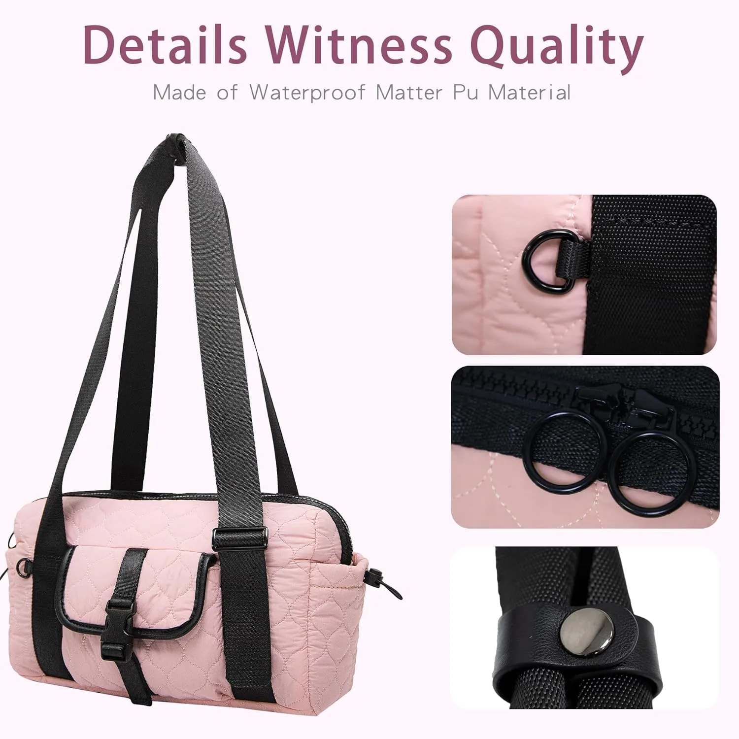Mini gym bag for Women Waterproof Travel Duffle Bag Tote bag with Wet Compartments Small Workout Sport Bag for Girls (Pink)