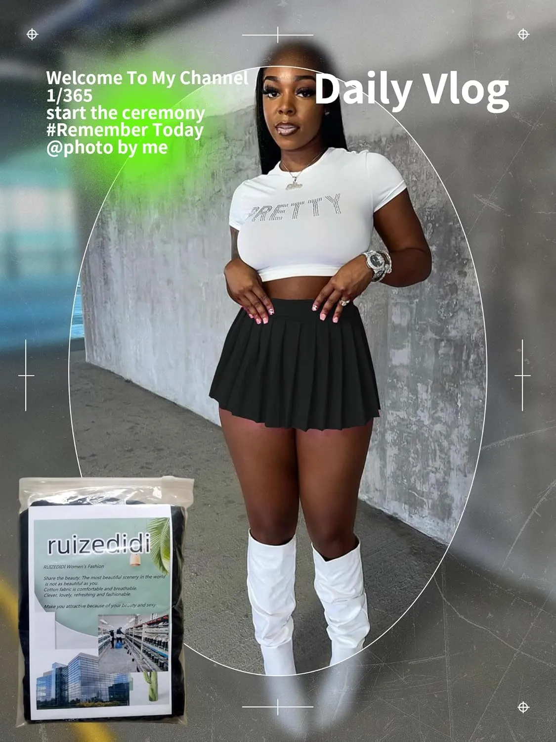 Mini Pleated Skirts for Women Sexy Cute Girl Y2k Short Cargo Skirt Women's Club Tennis Skort Skater A line with Slit