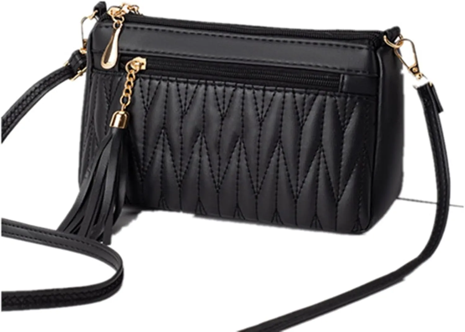 Mini Tassel Small Crossbody Bags for Women PU Leather Travel Handbag Leisure Fashion Mini Messenger Bag