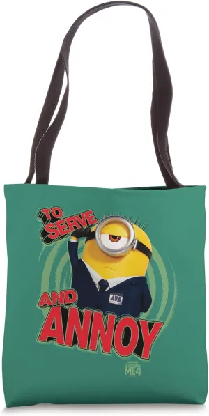 Minions Despicable Me 4 AVL To Serve and Annoy Tote Bag
