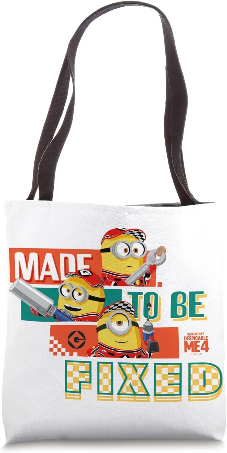 Minions Despicable Me 4 Made to be Fixed Tote Bag
