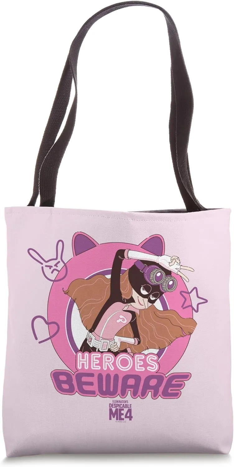 Minions Despicable Me 4 Poppy Heroes Beware Tote Bag