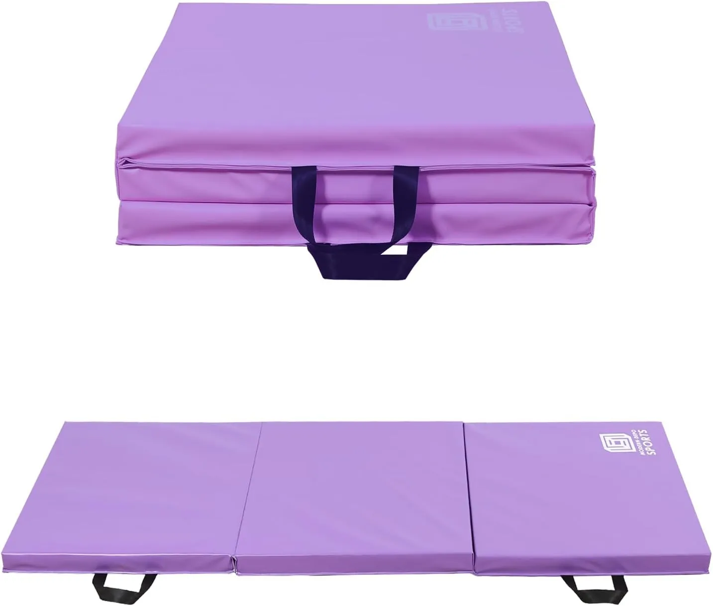 Modern-Depo Gymnastics Mat Tri-Fold 6'X2'X2" Thick With Handle, Waterproof Cover, 100% EPE Core