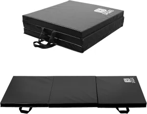 Modern-Depo Gymnastics Mat Tri-Fold 6'X2'X2" Thick With Handle, Waterproof Cover, 100% EPE Core
