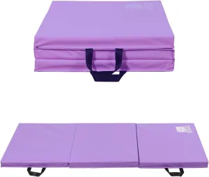 Modern-Depo Gymnastics Mat Tri-Fold 6'X2'X2" Thick With Handle, Waterproof Cover, 100% EPE Core