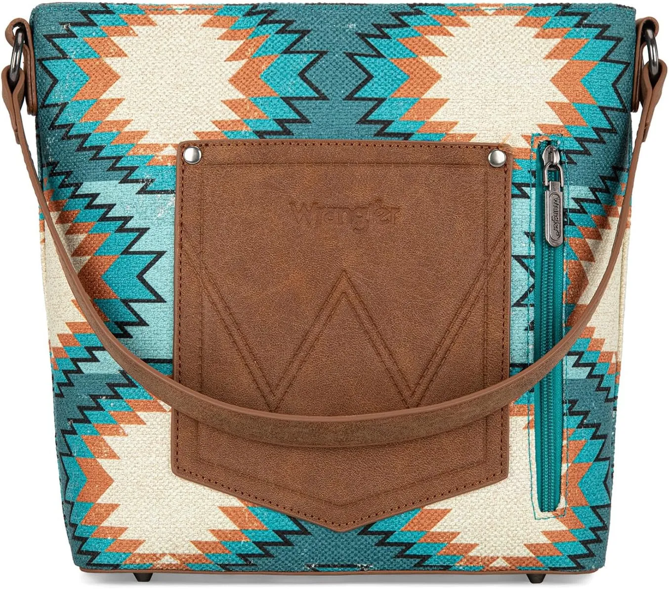 Montana West x Wrangler Hobo Bag for Women Aztec Boho Shoulder Purse with Wide Strap