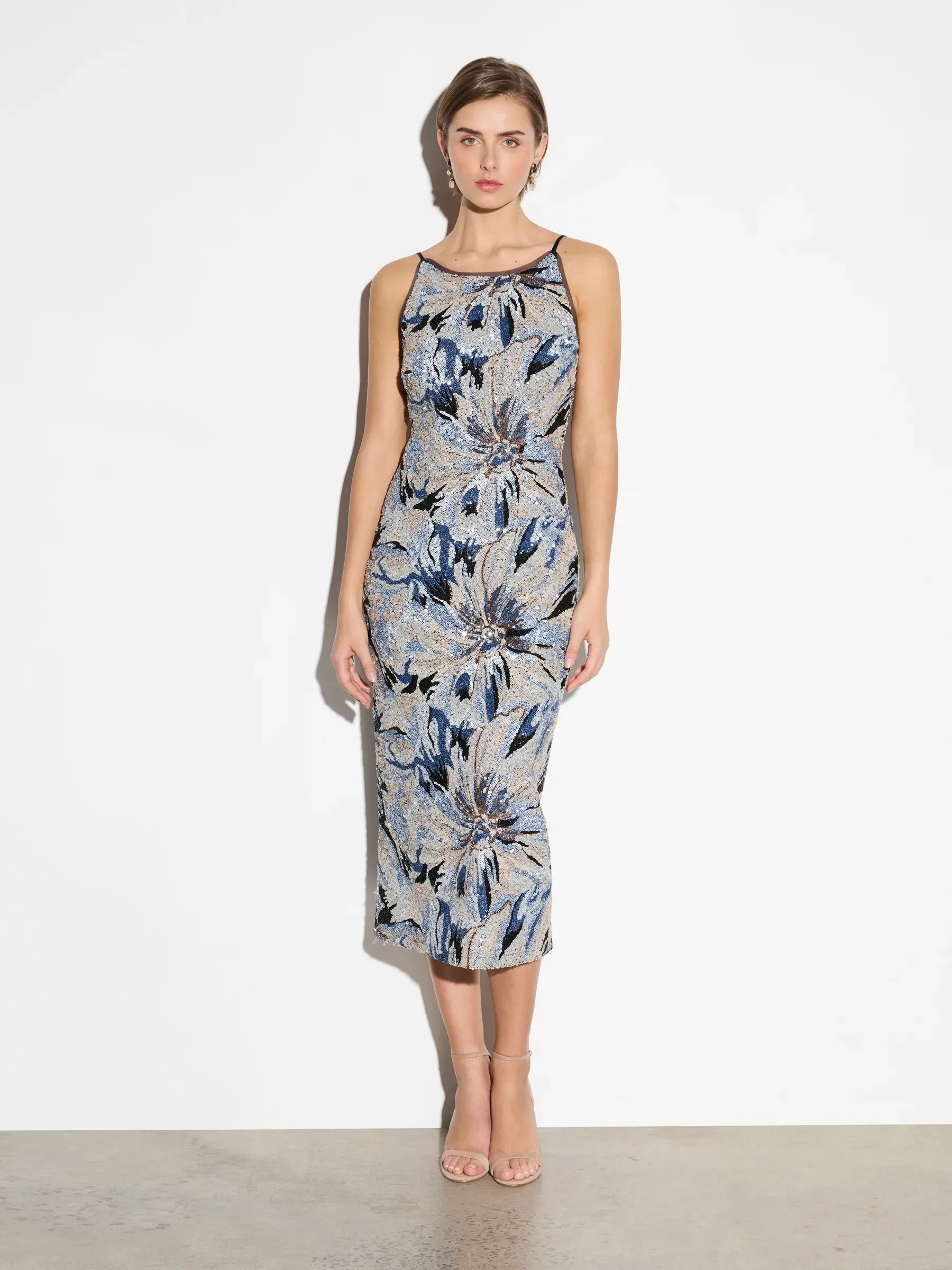 Moss & Spy Azure Dress - Blue/Ivory