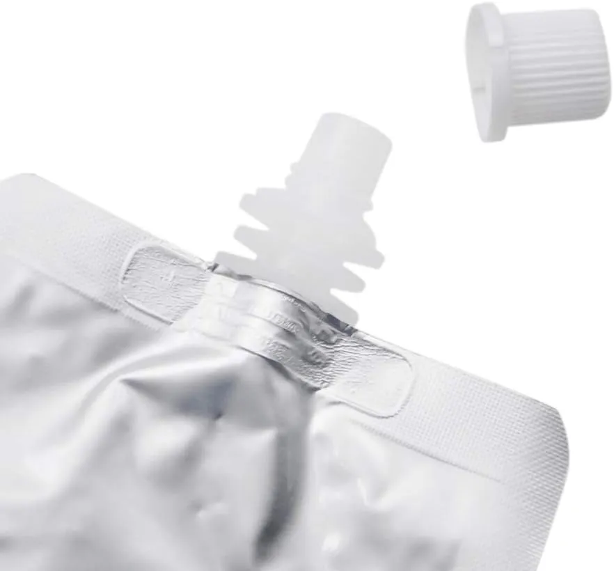 Muka 50 PCS Silver Foil Spout Bag, Reclosable Spout pouch with funnel, Heavy duty stand-up pouches (17 OZ,500 ML)