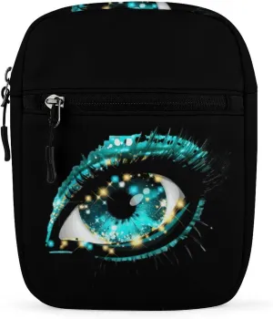Mystical Magical Eye Blue Print_pixian_ai Small Crossbody Bag Mini Shoulder Bag Purse Travel Passport Wallet Bag for Women Men