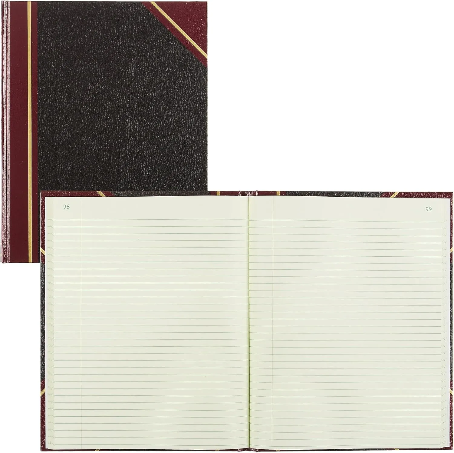 National Texhide Series Record Book, Black, 10" x 8", 300 Numbered Pages (56231)