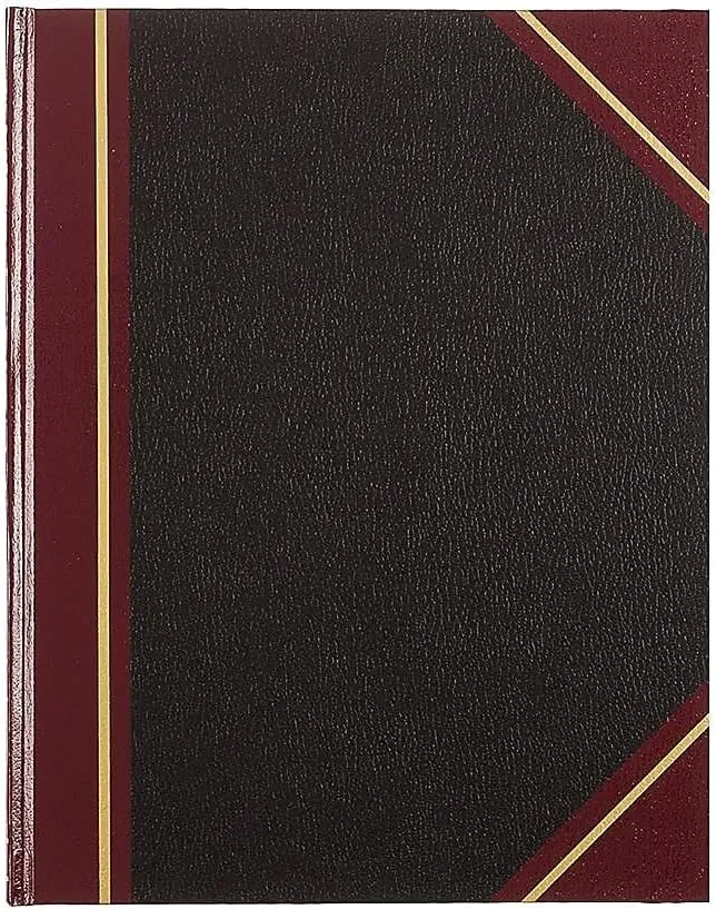 National Texhide Series Record Book, Black, 10" x 8", 300 Numbered Pages (56231)