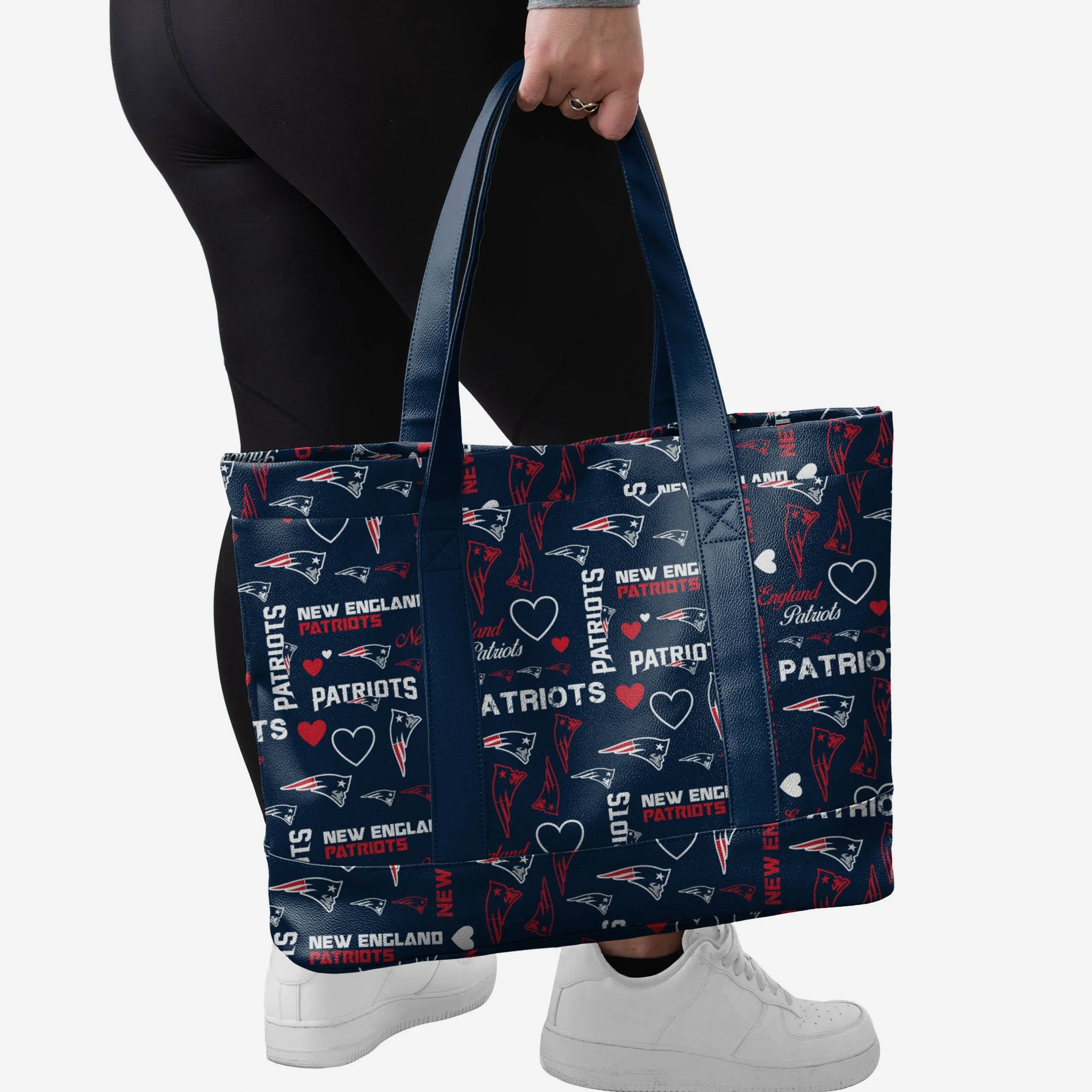 New England Patriots Logo Love Tote Bag