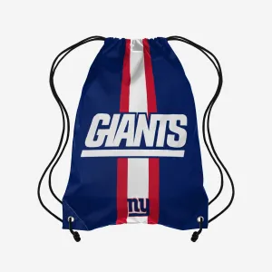 New York Giants Team Stripe Wordmark Drawstring Backpack