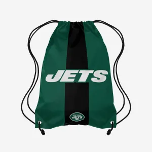 New York Jets Team Stripe Wordmark Drawstring Backpack