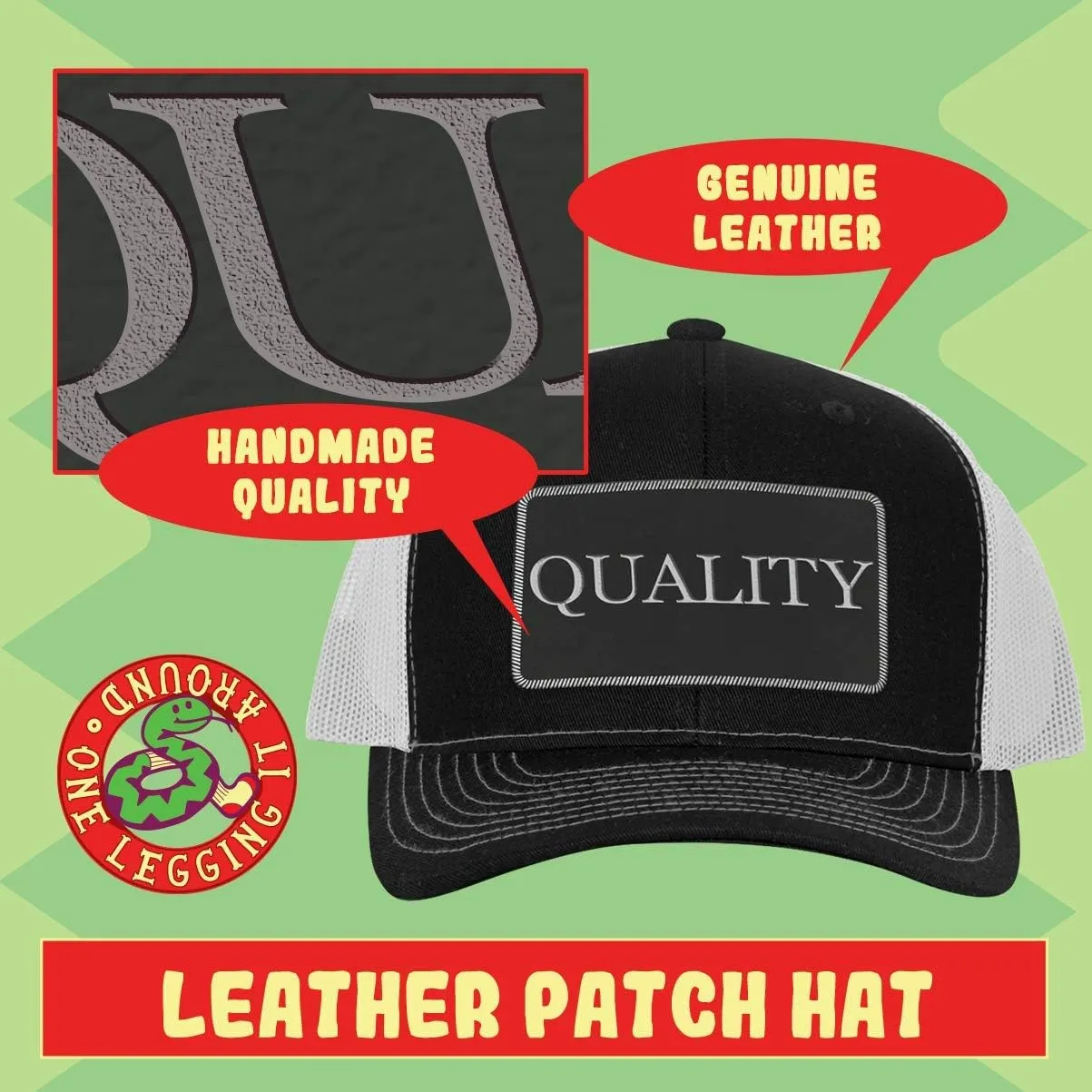 of Course I'm Right! I'm A Gillis! - Leather Black Patch Engraved Trucker Hat