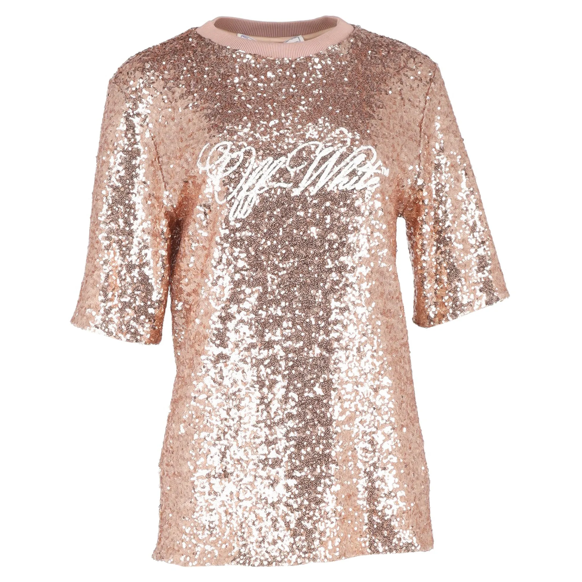 Off-White logo sequined t-shirt