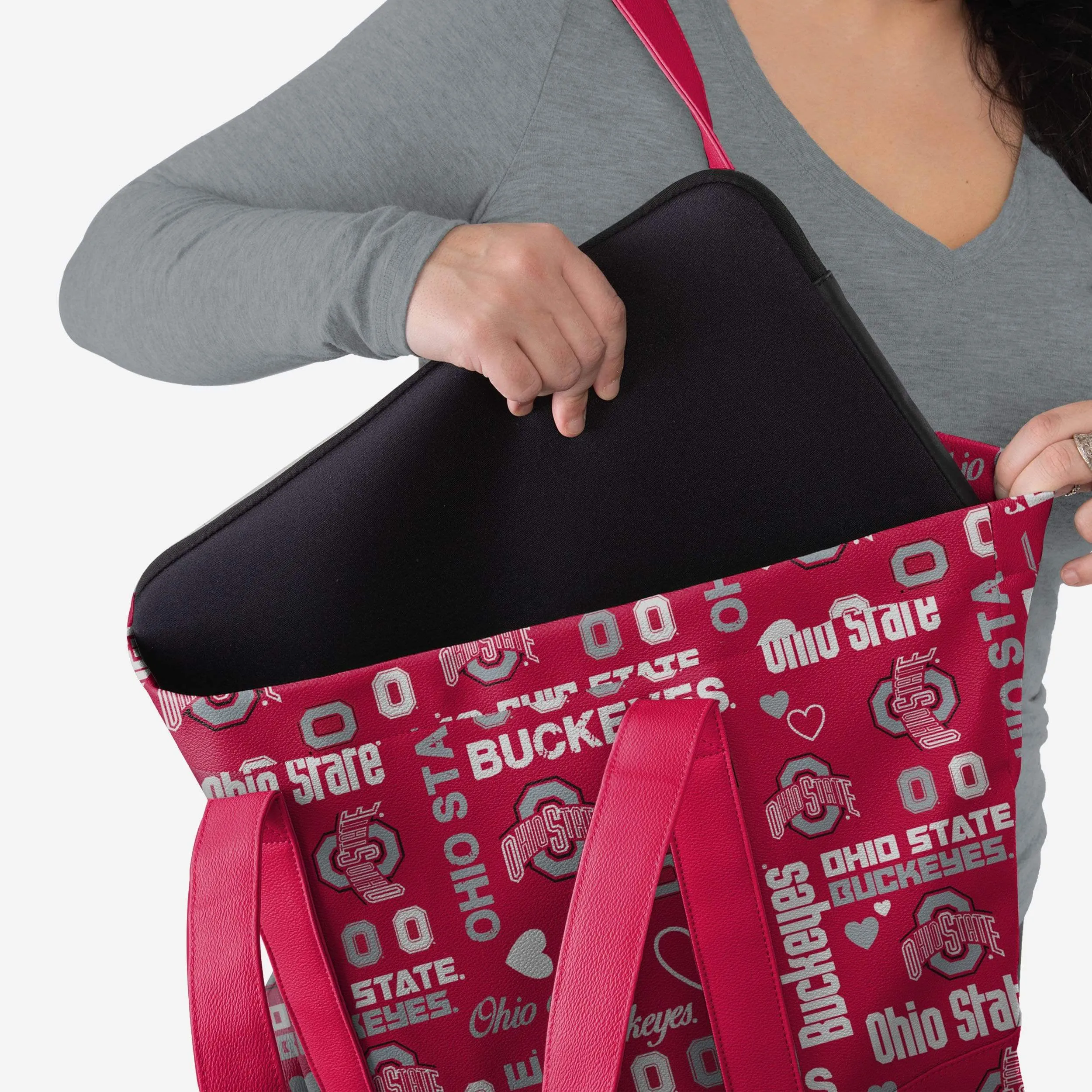 Ohio State Buckeyes Logo Love Tote Bag
