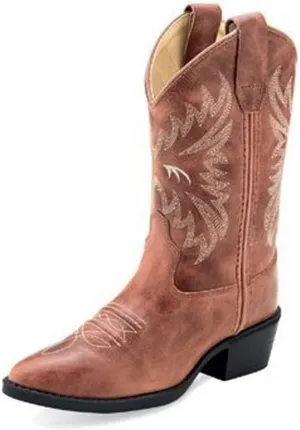 Old West Boots Girl's Rose Wood (Toddler/Little Kid)