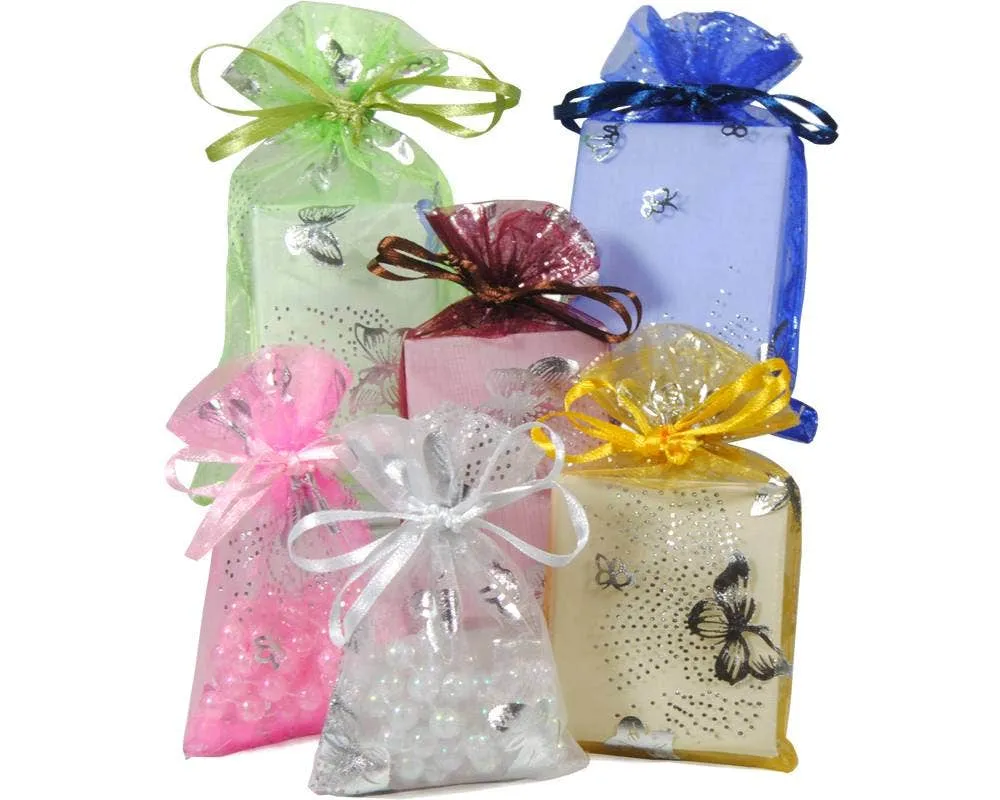 Organza Bags | Patterns| Assorted Colours