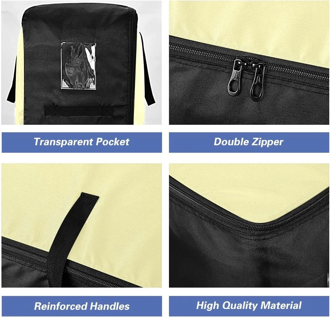 Pale Goldenrod Storage Bag, 27.5x19.7x11 In, Garment Storage Organizer Travel Cargo Duffel Bags Space Saving Packing Totes for Moving Supplies Storage