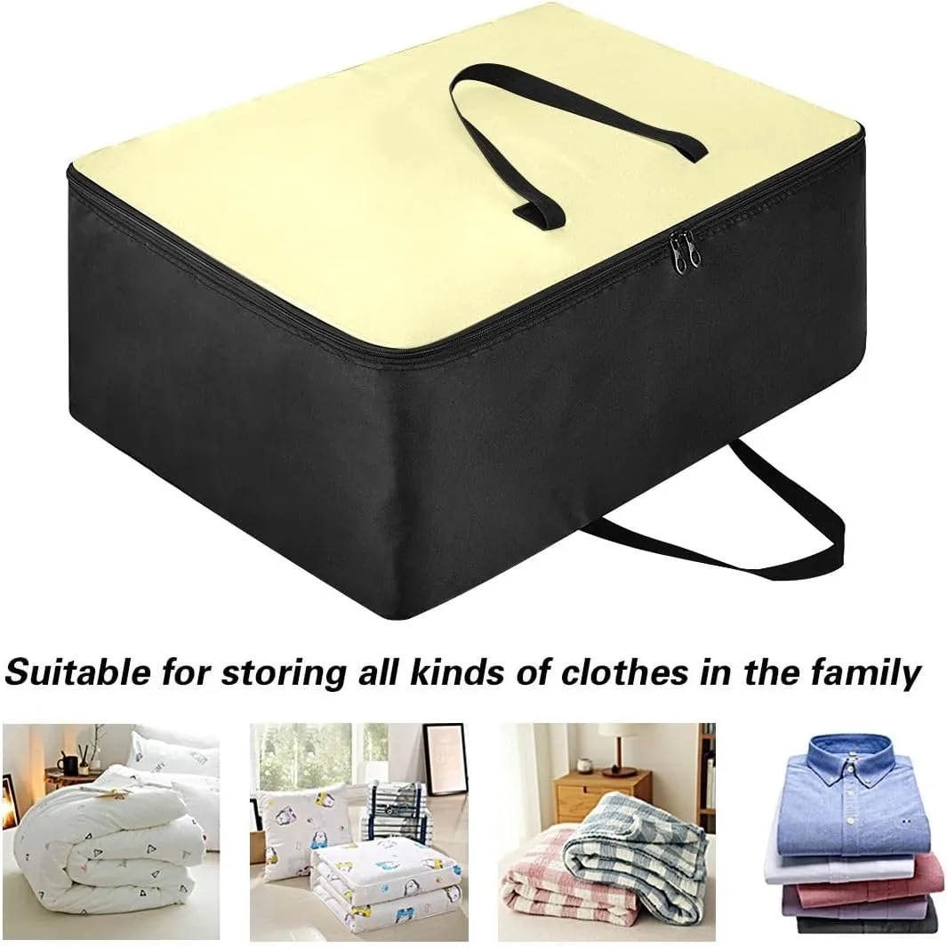 Pale Goldenrod Storage Bag, 27.5x19.7x11 In, Garment Storage Organizer Travel Cargo Duffel Bags Space Saving Packing Totes for Moving Supplies Storage