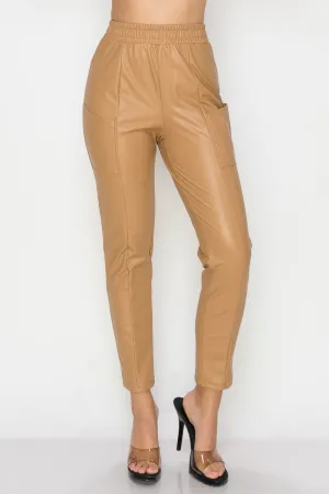 Pantalón Cigarette Efecto Piel