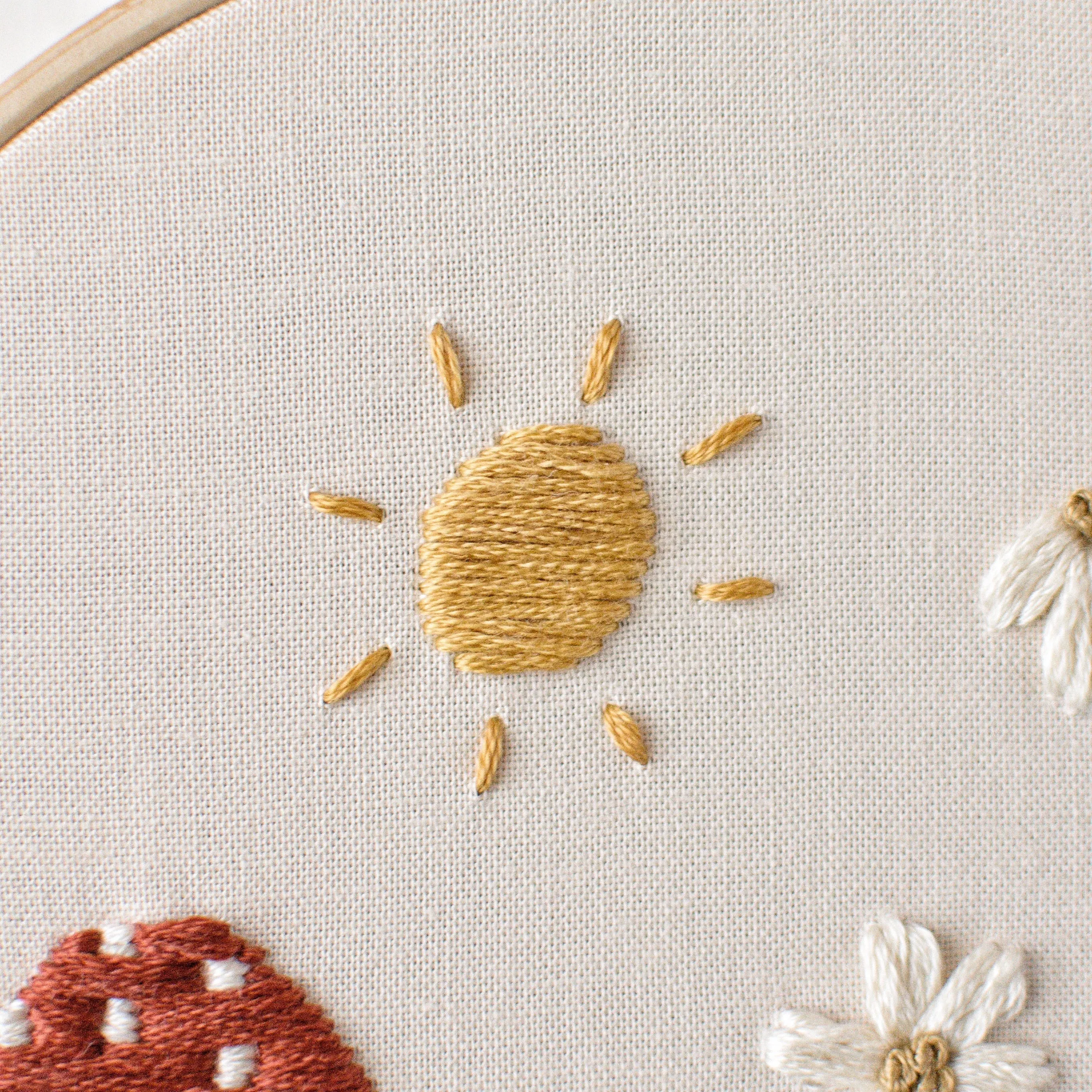 PDF PRINTABLE - Flowers & Toadstools Embroidery Pattern
