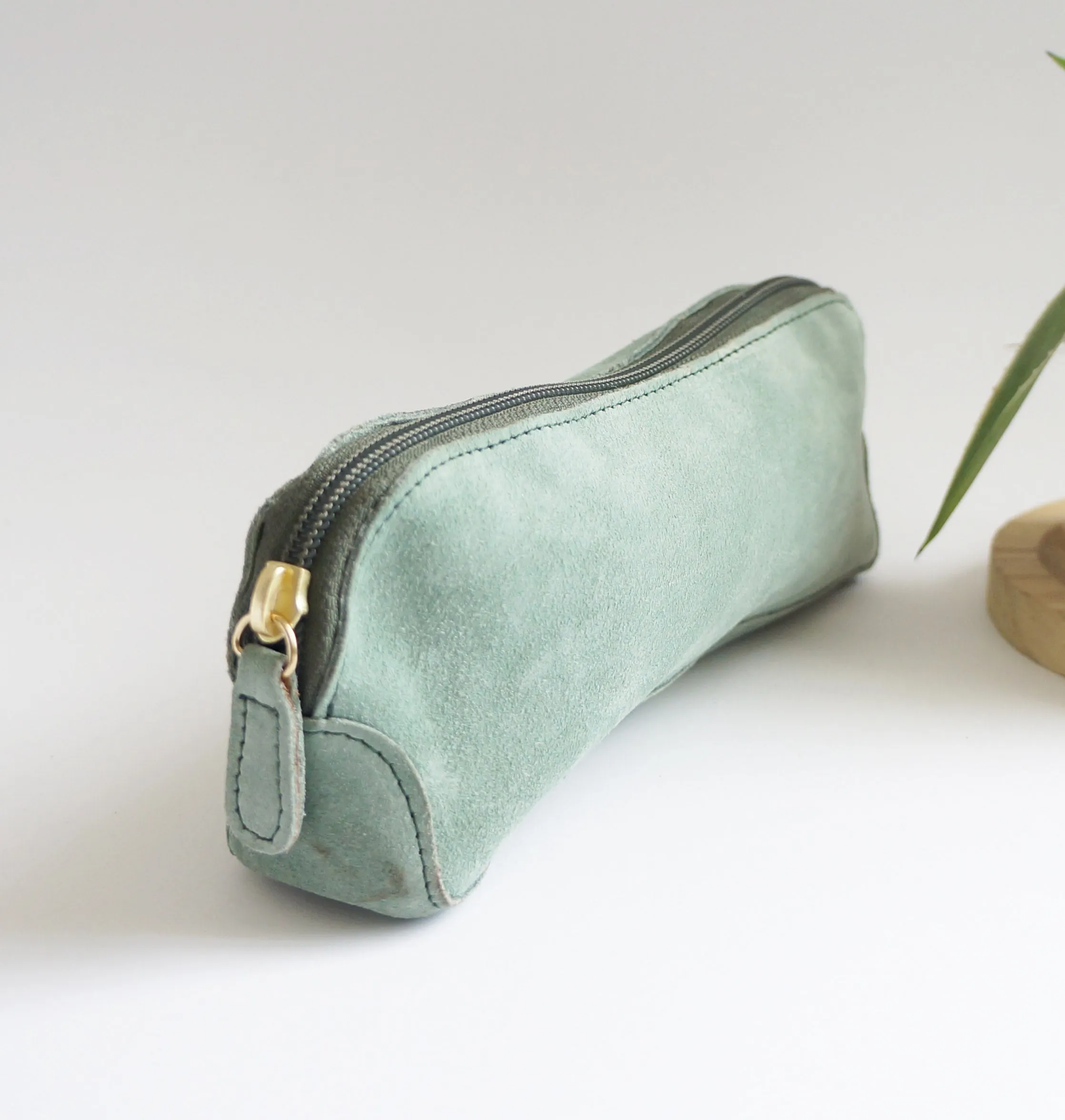 Pen Case - Aquaverde leather