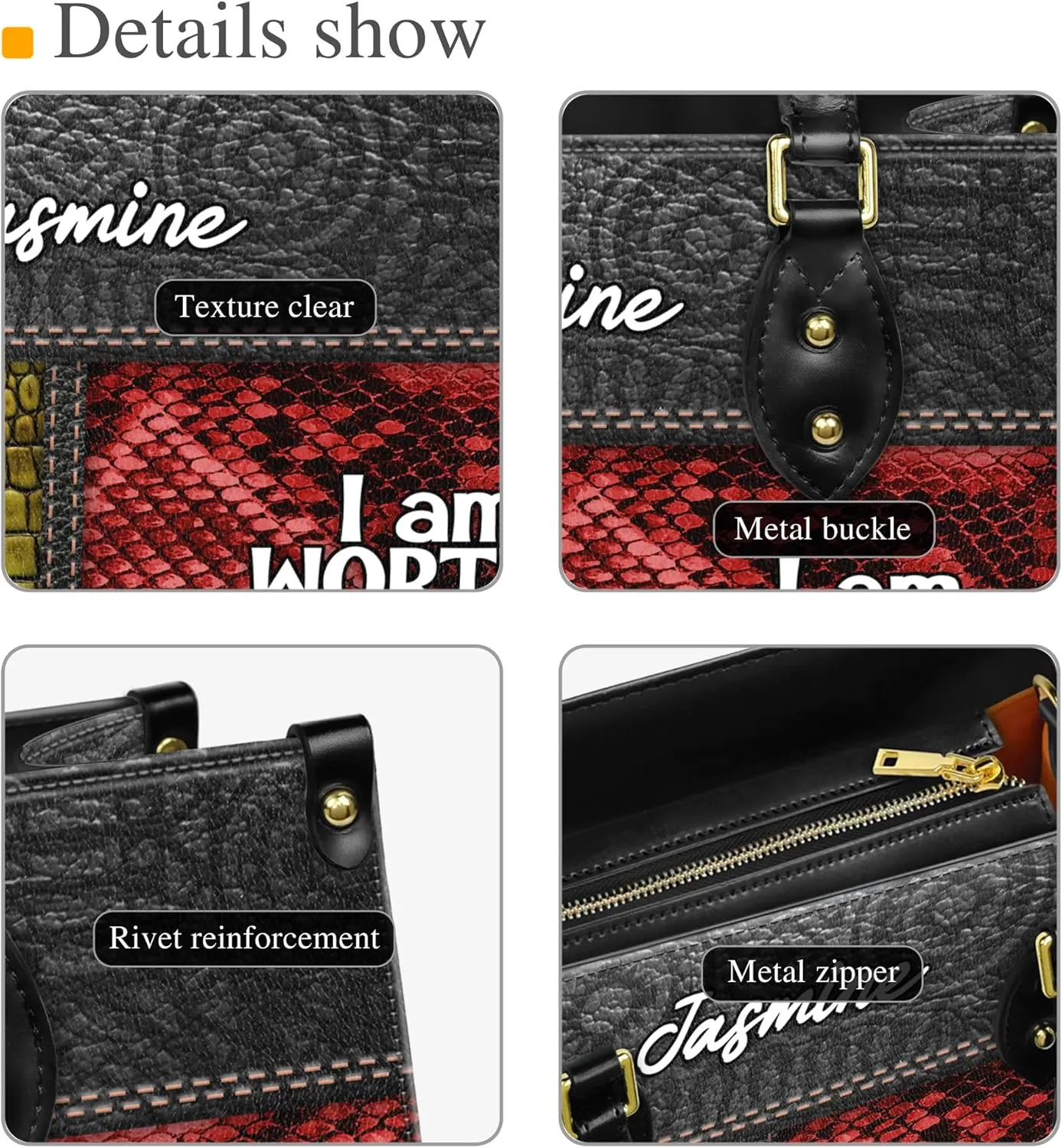 Personalized Black Queen Leather Bag, Gift for African American, Afro Black Girl, Mother's Day Gift