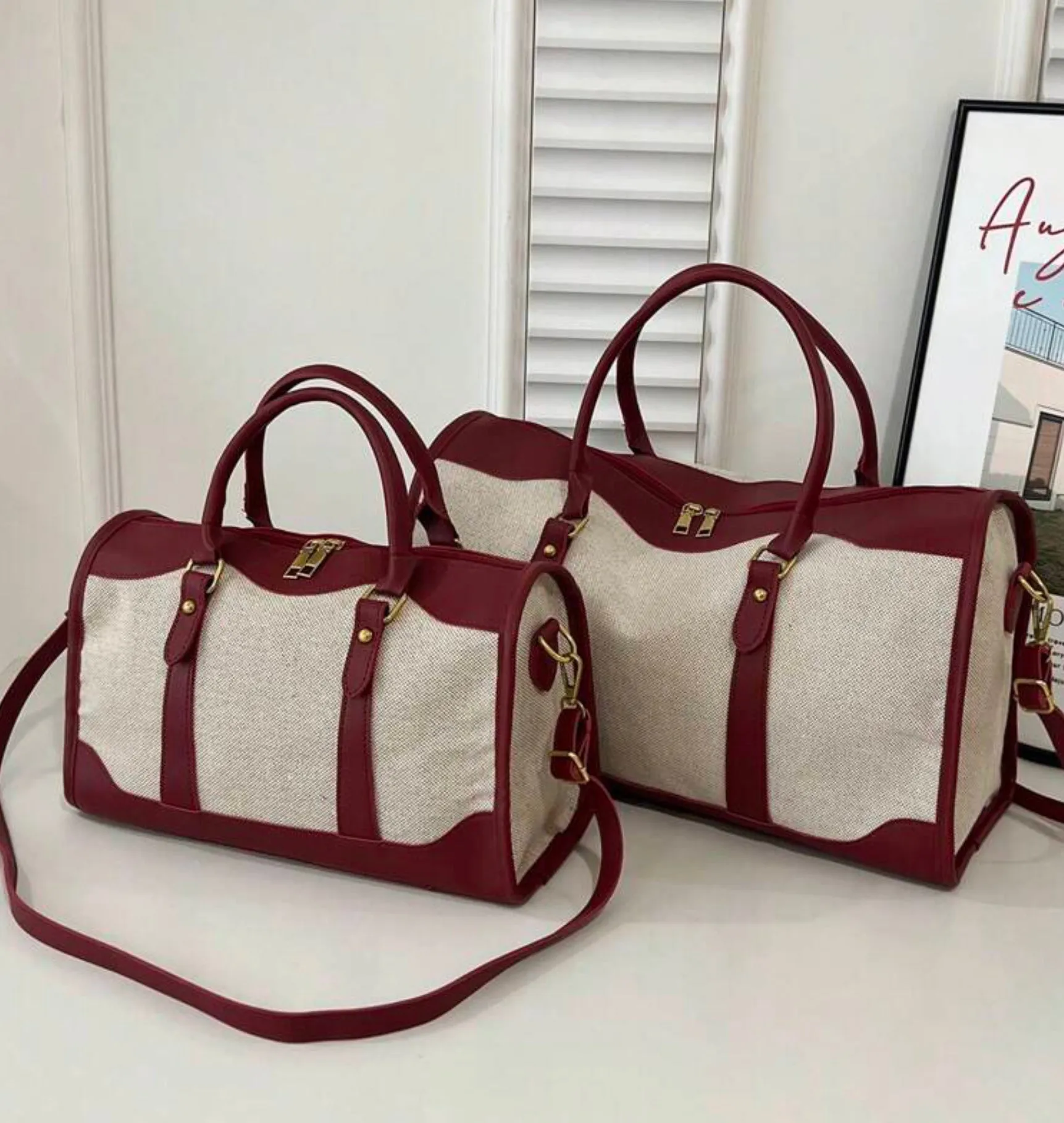 Personalized Duffle Leather Bag