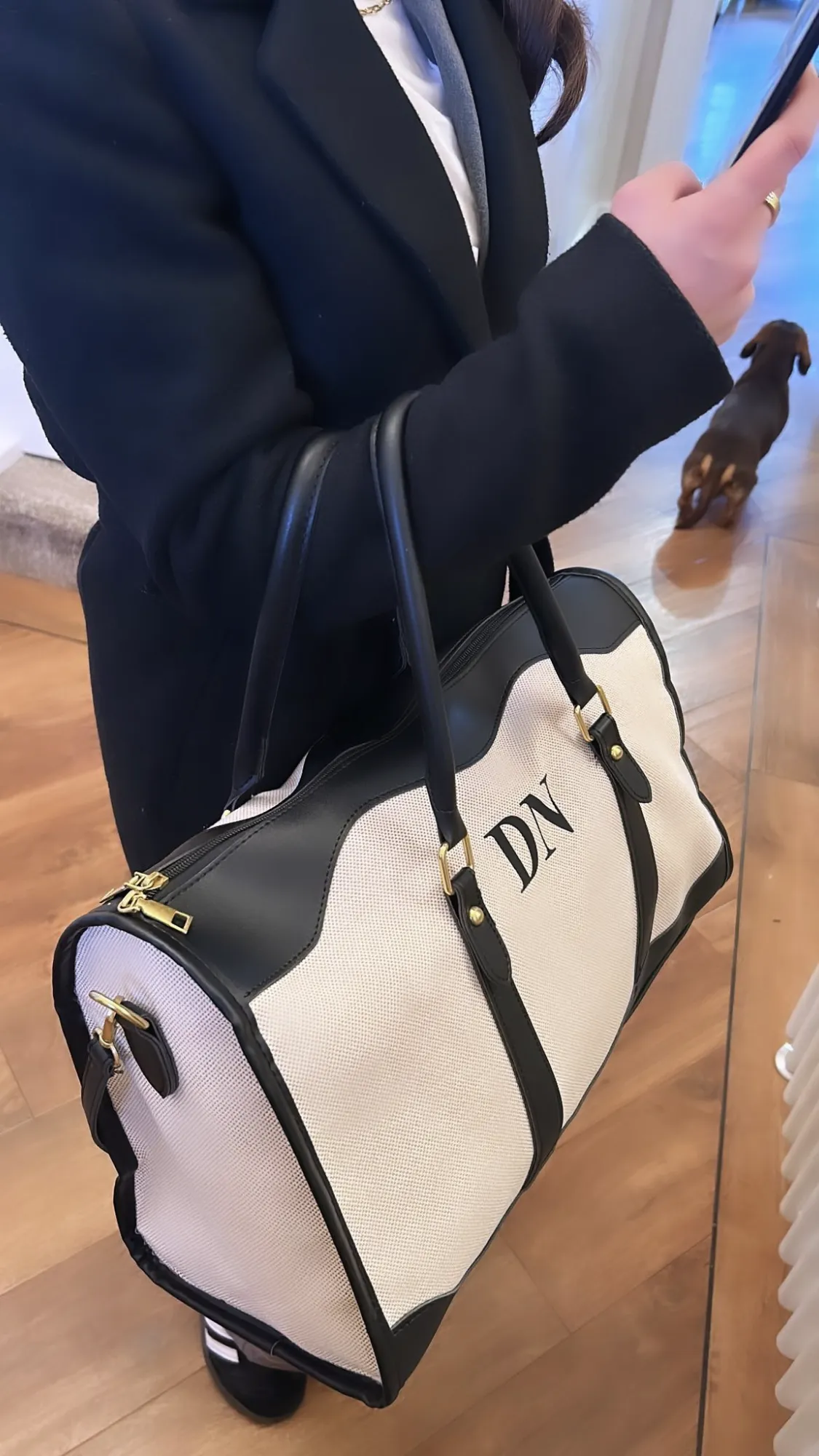 Personalized Duffle Leather Bag
