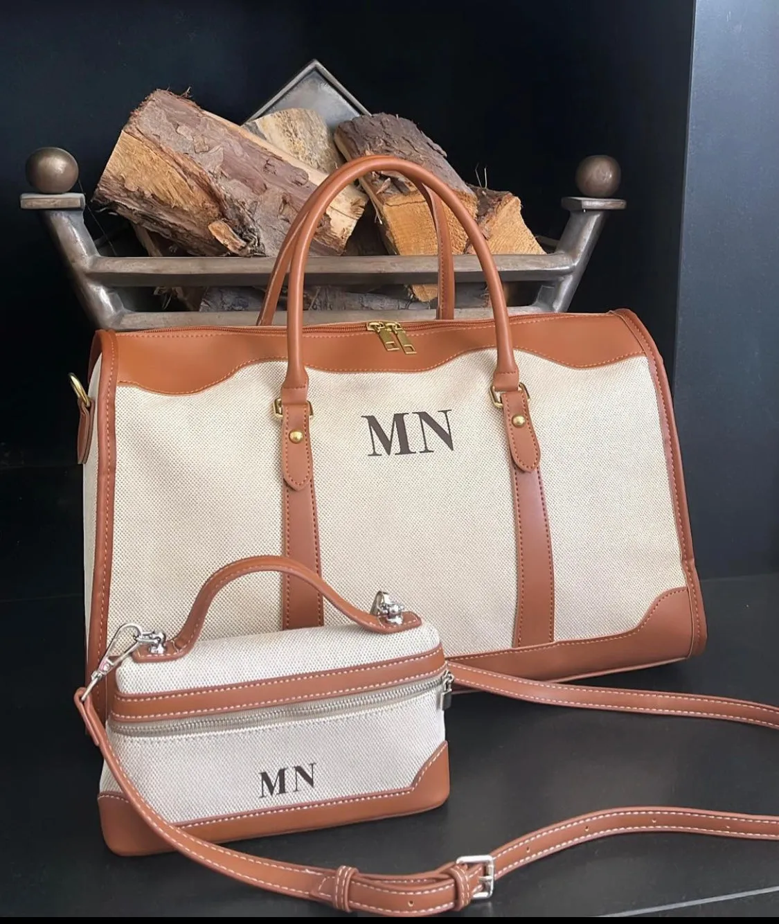 Personalized Duffle Leather Bag