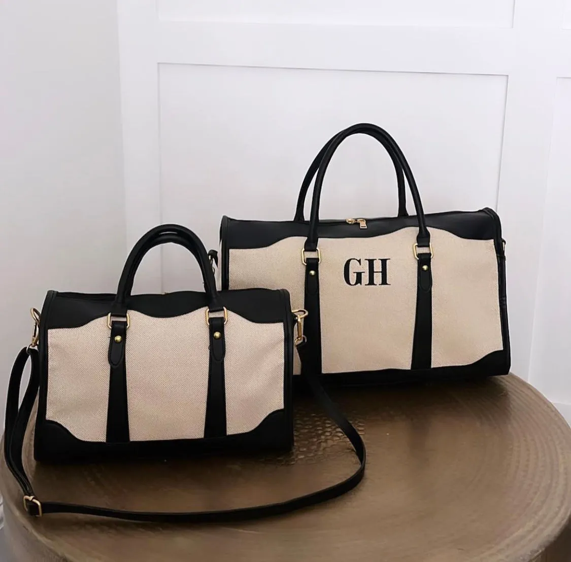 Personalized Duffle Leather Bag