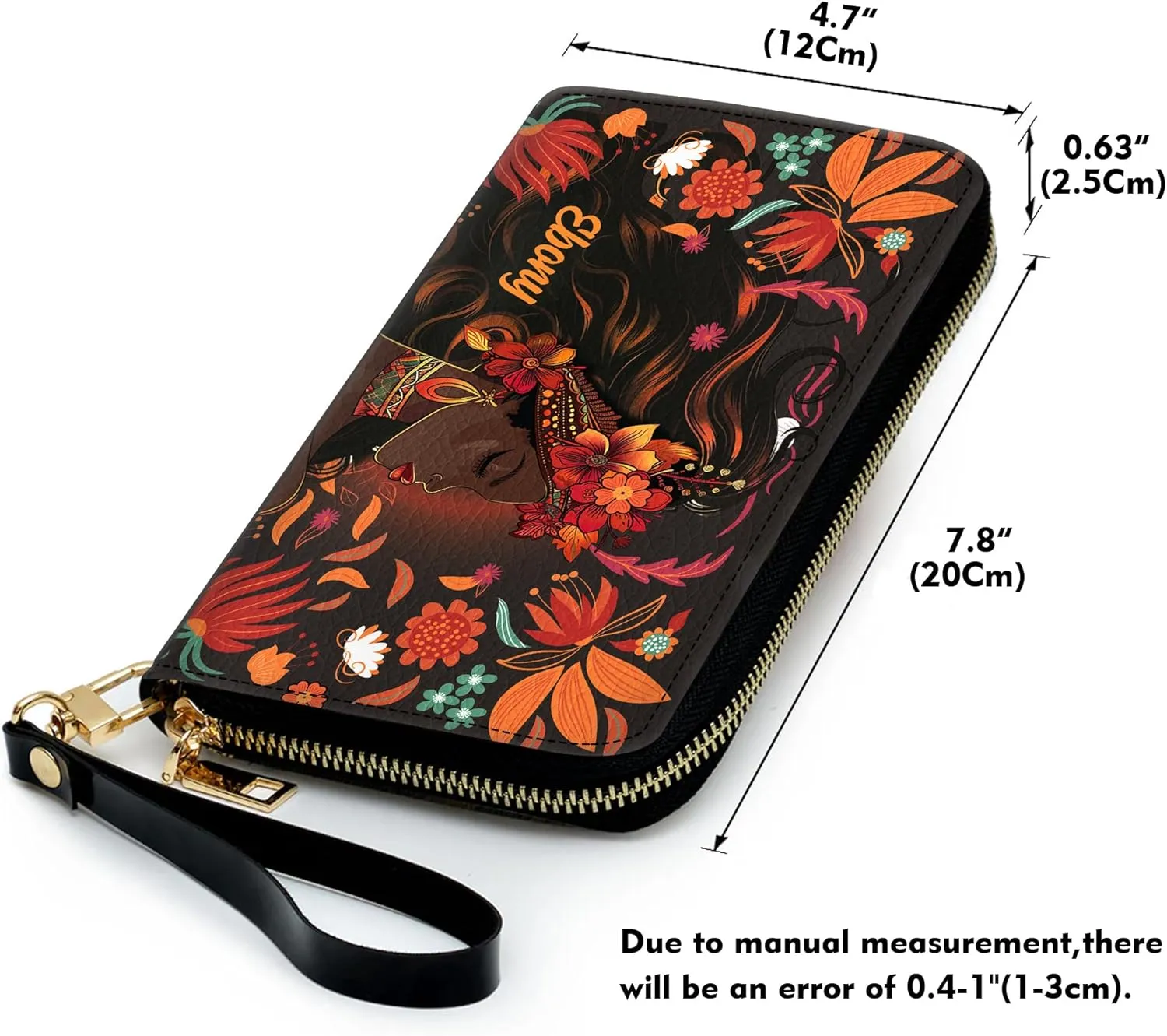 Personalized Leather Handbag For Black African Women – Matching Purse and Wallet Set – Mother's Day Gifts for Melanin Woman
