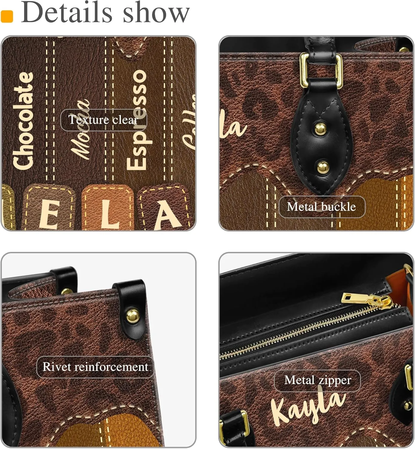 Personalized Leather Handbag For Black African Women – Matching Purse and Wallet Set – Mother's Day Gifts for Melanin Woman