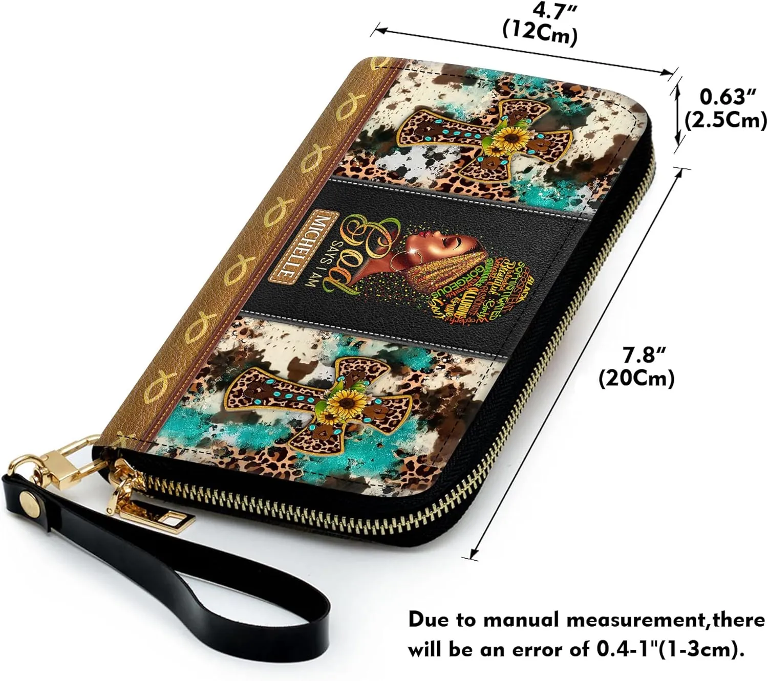 Personalized Leather Handbag For Black African Women – Matching Purse and Wallet Set – Mother's Day Gifts for Melanin Woman