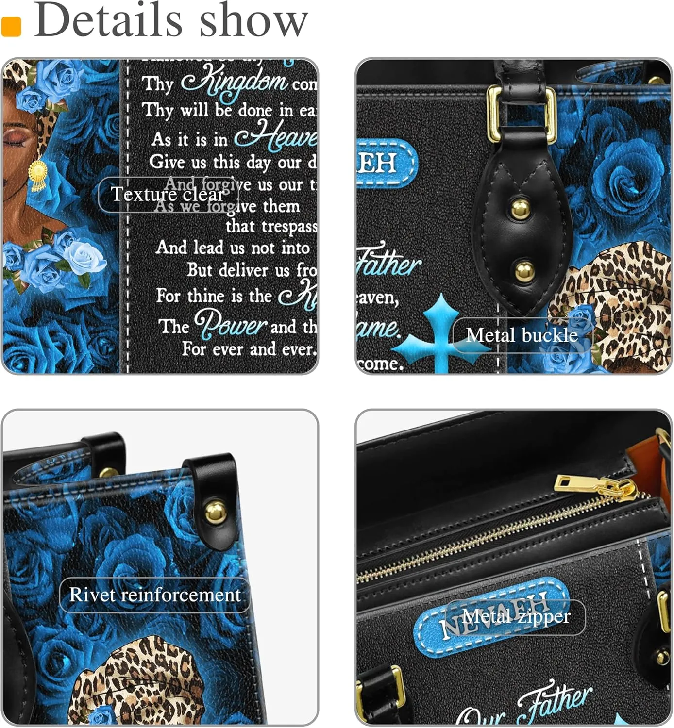 Personalized Leather Handbag For Black African Women – Matching Purse and Wallet Set – Mother's Day Gifts for Melanin Woman