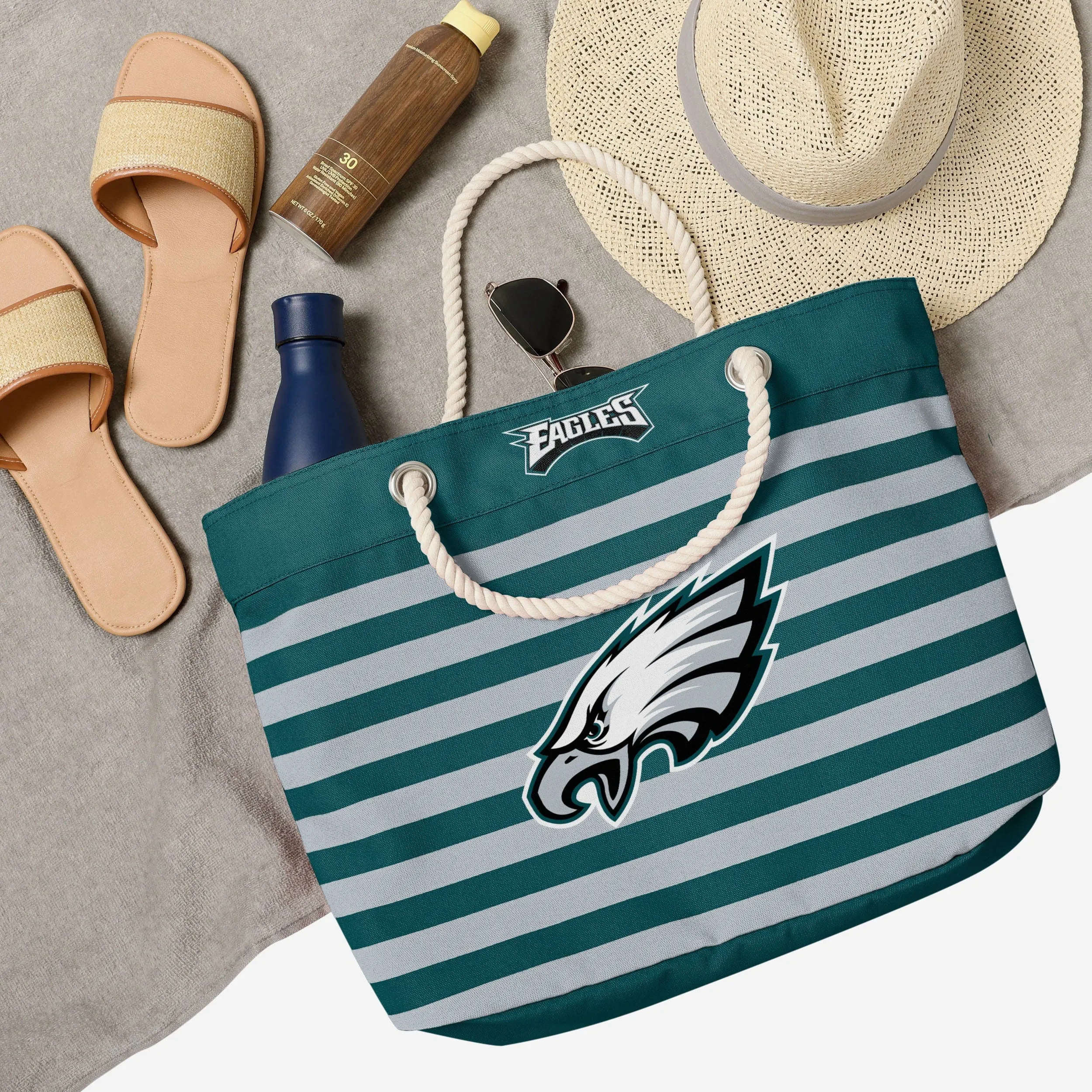 Philadelphia Eagles Nautical Stripe Tote