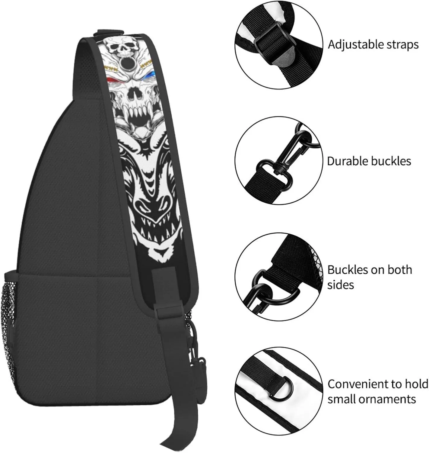 Pink Marble Sling Bag Unisex Crossbody Backpack Travel Hiking Casual Chest Bags Lightweight Fashion Chest Daypack