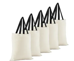 Plain totes with black handles