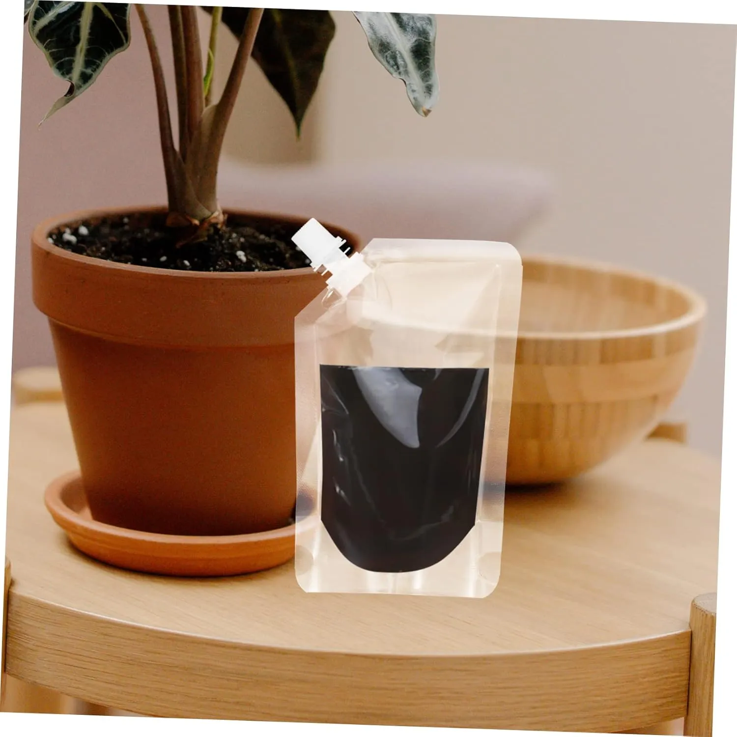 Plastic Juice Drink Pouches Leakproof Cold Beverage Bags for Festivals Travel Water Containers Suction Nozzle Serving Bottles