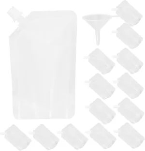 Plastic Juice Drink Pouches Leakproof Cold Beverage Bags for Festivals Travel Water Containers Suction Nozzle Serving Bottles